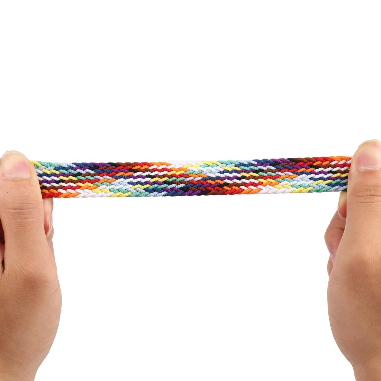Bracelets de montre de rechange à boucle unique tressée arc-en-ciel, taille : S 135 mm pour Apple Watch Series 6 & SE & 5 & 4 44 mm / 3 & 2 & 1 42 mm, S 135mm 44mm / 42mm