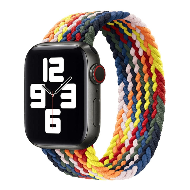 Bracelets de montre de rechange à boucle unique tressée arc-en-ciel, taille : S 135 mm pour Apple Watch Series 6 & SE & 5 & 4 44 mm / 3 & 2 & 1 42 mm, S 135mm 44mm / 42mm