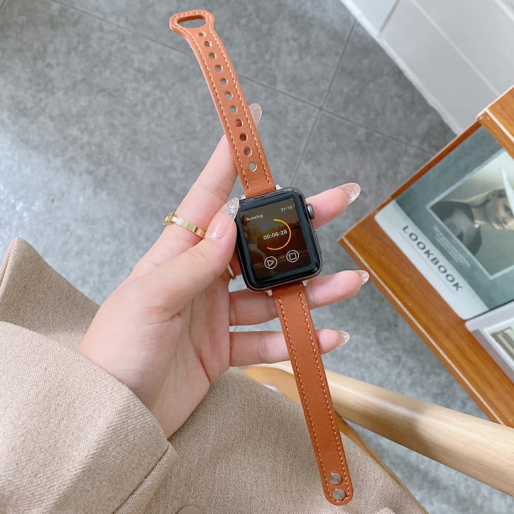 Bracelet de montre en cuir véritable à double boucle pour Apple Watch Series, 7 45mm / 6 & SE & 5 & 4 44mm / 3 & 2 & 1 42mm, 7 41mm / 6 & SE & 5 & 4 40mm / 3 & 2 & 1 38mm