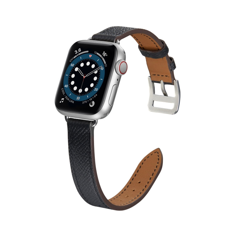 Bracelet de montre en cuir de style B pour la série Apple Watch, 7 45mm / 6 & SE & 5 & 4 44mm / 3 & 2 & 1 42mm, 7 41mm / 6 & SE & 5 & 4 40mm / 3 & 2 & 1 38mm