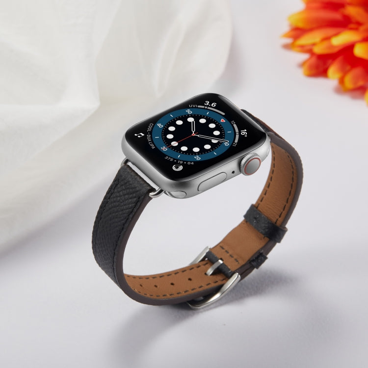 Bracelet de montre en cuir de style B pour la série Apple Watch, 7 45mm / 6 & SE & 5 & 4 44mm / 3 & 2 & 1 42mm, 7 41mm / 6 & SE & 5 & 4 40mm / 3 & 2 & 1 38mm