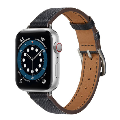Bracelet de montre en cuir de style B pour la série Apple Watch, 7 45mm / 6 & SE & 5 & 4 44mm / 3 & 2 & 1 42mm, 7 41mm / 6 & SE & 5 & 4 40mm / 3 & 2 & 1 38mm