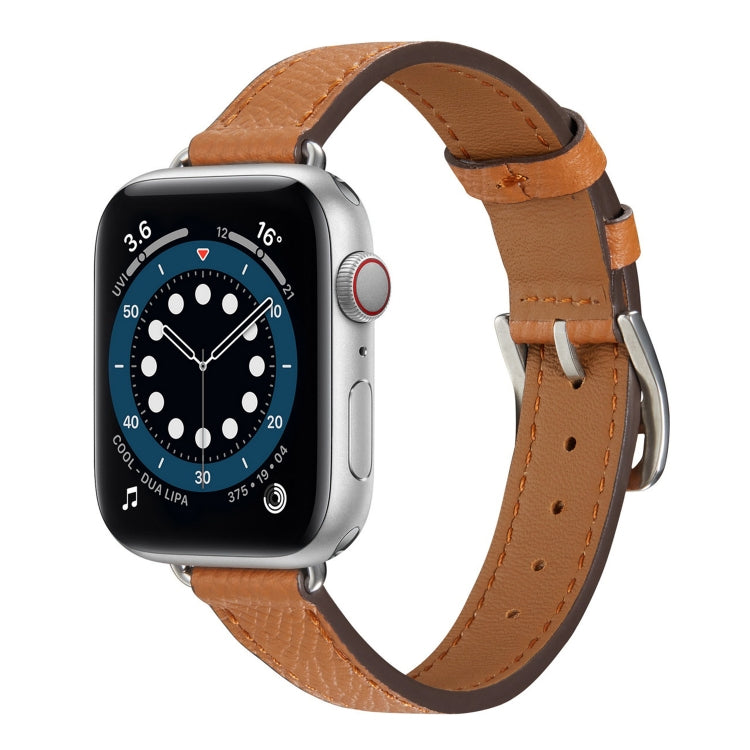 Bracelet de montre en cuir de style B pour la série Apple Watch, 7 45mm / 6 & SE & 5 & 4 44mm / 3 & 2 & 1 42mm, 7 41mm / 6 & SE & 5 & 4 40mm / 3 & 2 & 1 38mm