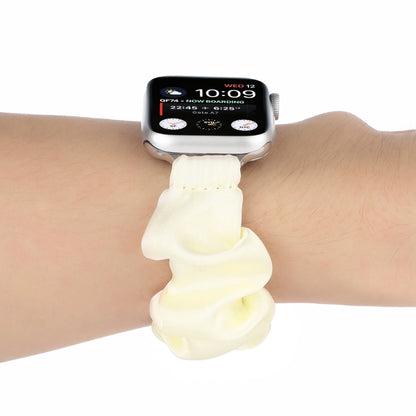 Bracelets de montre de remplacement d'attache de cheveux d'écharpe pour la série Apple Watch, 7 45mm / 6 & SE & 5 & 4 44mm / 3 & 2 & 1 42mm, 7 41mm / 6 & SE & 5 & 4 40mm / 3 & 2 & 1 38mm