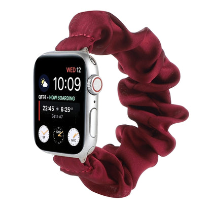 Bracelets de montre de remplacement d'attache de cheveux d'écharpe pour la série Apple Watch, 7 45mm / 6 & SE & 5 & 4 44mm / 3 & 2 & 1 42mm, 7 41mm / 6 & SE & 5 & 4 40mm / 3 & 2 & 1 38mm