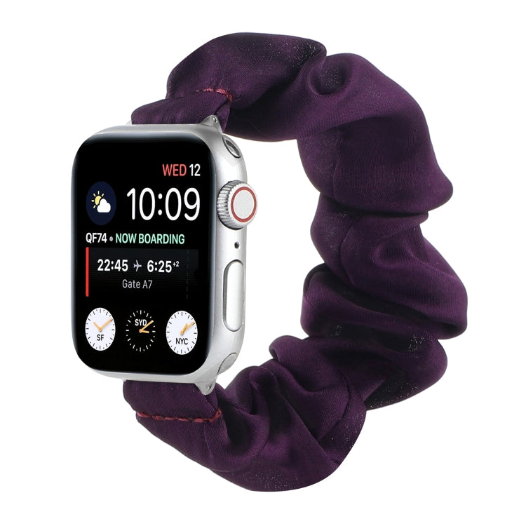 Bracelets de montre de remplacement d'attache de cheveux d'écharpe pour la série Apple Watch, 7 45mm / 6 & SE & 5 & 4 44mm / 3 & 2 & 1 42mm, 7 41mm / 6 & SE & 5 & 4 40mm / 3 & 2 & 1 38mm