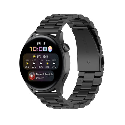 Pour Huawei Watch 3 / 3 Pro Bracelet de montre en acier à trois perles de 22 mm