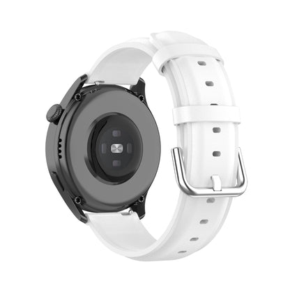Pour Huawei Watch 3 / 3 Pro 22mm Bracelet de remplacement en cuir à queue ronde Bracelet de montre