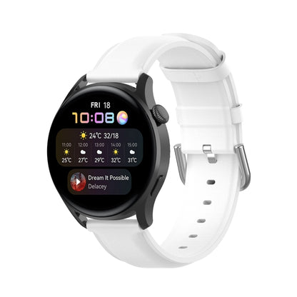 Pour Huawei Watch 3 / 3 Pro 22mm Bracelet de remplacement en cuir à queue ronde Bracelet de montre