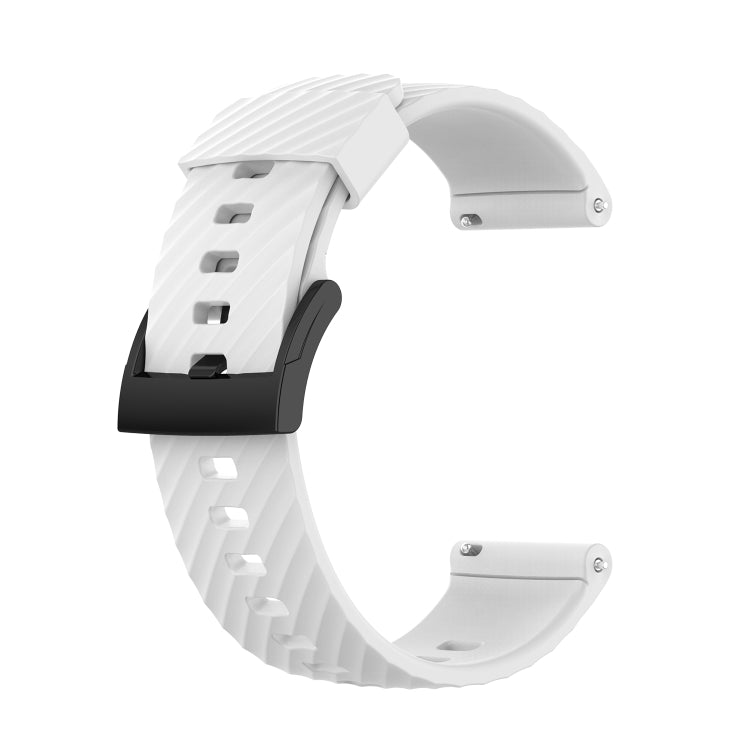 Pour Suunto 7 24mm Bracelet de rechange en silicone de couleur unie Bracelet de montre