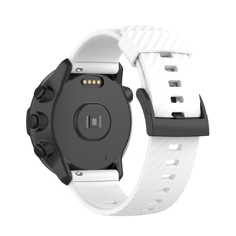 Pour Suunto 7 24mm Bracelet de rechange en silicone de couleur unie Bracelet de montre