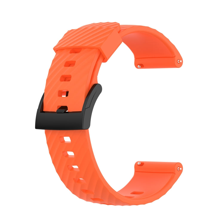 Pour Suunto 7 24mm Bracelet de rechange en silicone de couleur unie Bracelet de montre