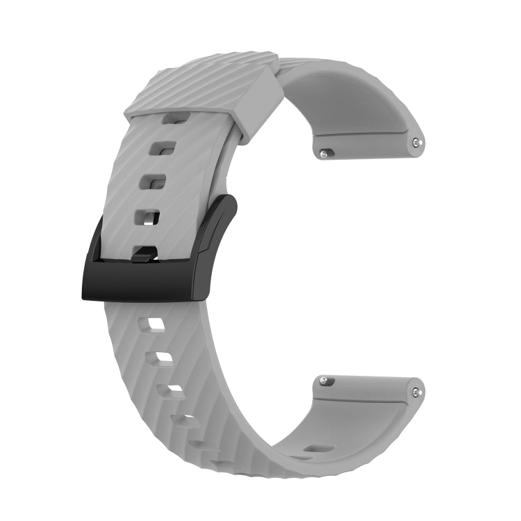 Pour Suunto 7 24mm Bracelet de rechange en silicone de couleur unie Bracelet de montre