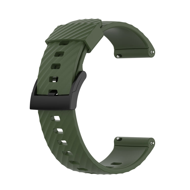 Pour Suunto 7 24mm Bracelet de rechange en silicone de couleur unie Bracelet de montre