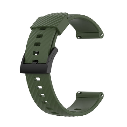 Pour Suunto 7 24mm Bracelet de rechange en silicone de couleur unie Bracelet de montre