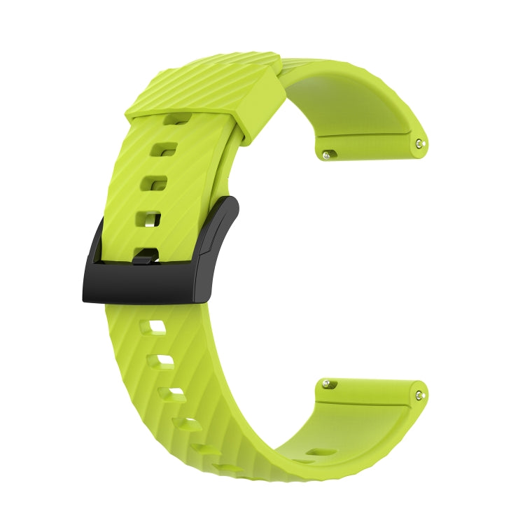Pour Suunto 7 24mm Bracelet de rechange en silicone de couleur unie Bracelet de montre