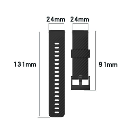 Pour Suunto 7 24mm Bracelet de rechange en silicone de couleur unie Bracelet de montre