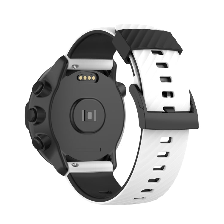 Pour bracelet de montre de remplacement en silicone bicolore Suunto 7 24mm