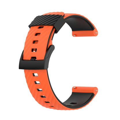 Pour bracelet de montre de remplacement en silicone bicolore Suunto 7 24mm