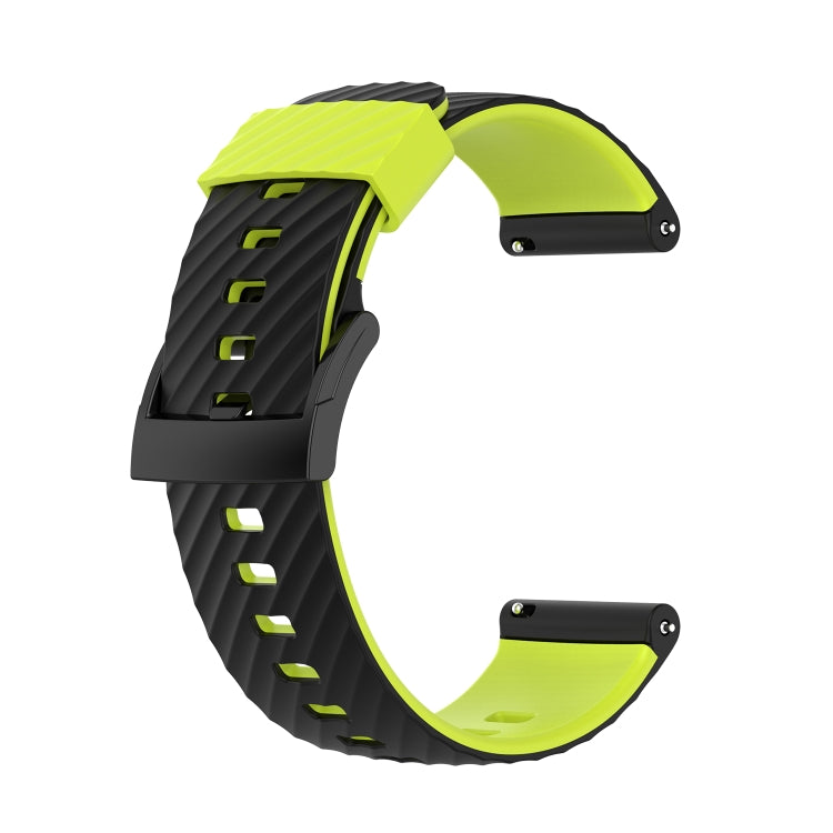 Pour bracelet de montre de remplacement en silicone bicolore Suunto 7 24mm