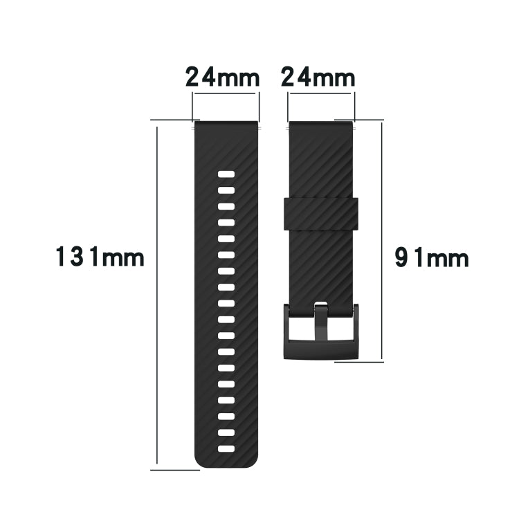 Pour bracelet de montre de remplacement en silicone bicolore Suunto 7 24mm