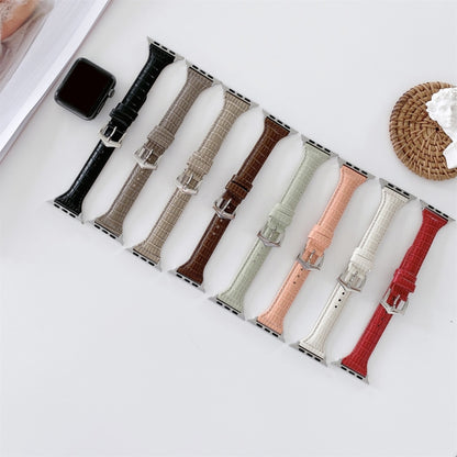 Bracelet de montre en cuir texturé crocodile, For Apple Watch Series 7  41mm / & 6 & SE & 5 & 4 40mm, For Apple Watch Series  7  45mm / & 6 & SE & 5 & 4 44mm