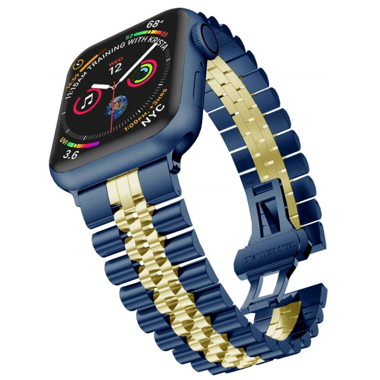 Bracelets de rechange en acier inoxydable à cinq perles pour la série Apple Watch, 7 45mm / 6 & SE & 5 & 4 44mm / 3 & 2 & 1 42mm, 7 41mm / 6 & SE & 5 & 4 40mm / 3 & 2 & 1 38mm