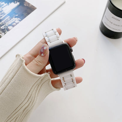 Bracelets de rechange en acier céramique à cinq perles pour la série Apple Watch, 7 45mm / 6 & SE & 5 & 4 44mm / 3 & 2 & 1 42mm, 7 41mm / 6 & SE & 5 & 4 40mm / 3 & 2 & 1 38mm