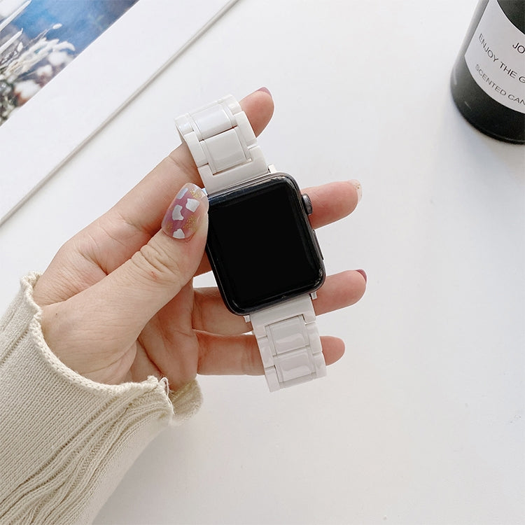 Bracelets de rechange en acier céramique à cinq perles pour la série Apple Watch, 7 45mm / 6 & SE & 5 & 4 44mm / 3 & 2 & 1 42mm, 7 41mm / 6 & SE & 5 & 4 40mm / 3 & 2 & 1 38mm