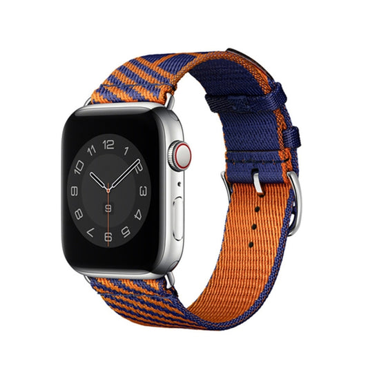 Bracelet de rechange pour bracelet de montre en nylon tressé bicolore, For Apple Watch Series 7  41mm / & 6 & SE & 5 & 4 40mm, For Apple Watch Series  7  45mm / & 6 & SE & 5 & 4 44mm