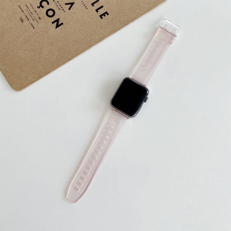 Décoloration dans les bracelets de montre de remplacement en TPU clair pour la série Apple Watch, 7 45mm / 6 & SE & 5 & 4 44mm / 3 & 2 & 1 42mm, 7 41mm / 6 & SE & 5 & 4 40mm / 3 & 2 & 1 38mm