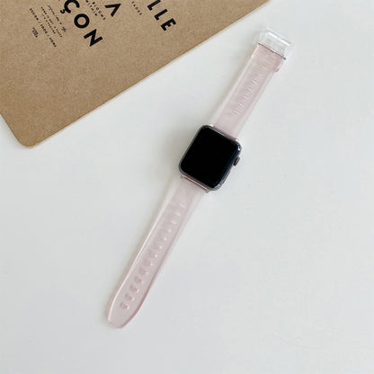 Décoloration dans les bracelets de montre de remplacement en TPU clair pour la série Apple Watch, 7 45mm / 6 & SE & 5 & 4 44mm / 3 & 2 & 1 42mm, 7 41mm / 6 & SE & 5 & 4 40mm / 3 & 2 & 1 38mm