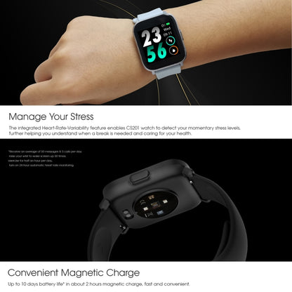 CS201 1,3 pouces écran couleur TFT IP68 montre intelligente de sport étanche, prise en charge de la surveillance du sommeil/surveillance de la fréquence cardiaque/surveillance de l'oxygène sanguin/poussée de message