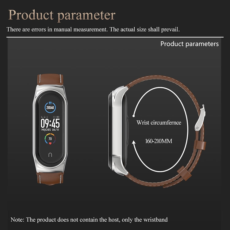 Pour Xiaomi Mi Band 6/5/4/3 CS Bracelet de remplacement en cuir microfibre
