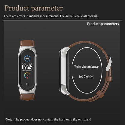 Pour Xiaomi Mi Band 6/5/4/3 CS Bracelet de remplacement en cuir microfibre