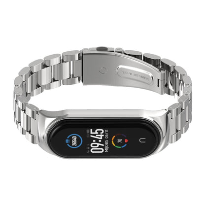 Pour Xiaomi Mi Band 6/5/4/3 CS Métal Trois Perles En Acier Inoxydable Bracelet De Remplacement