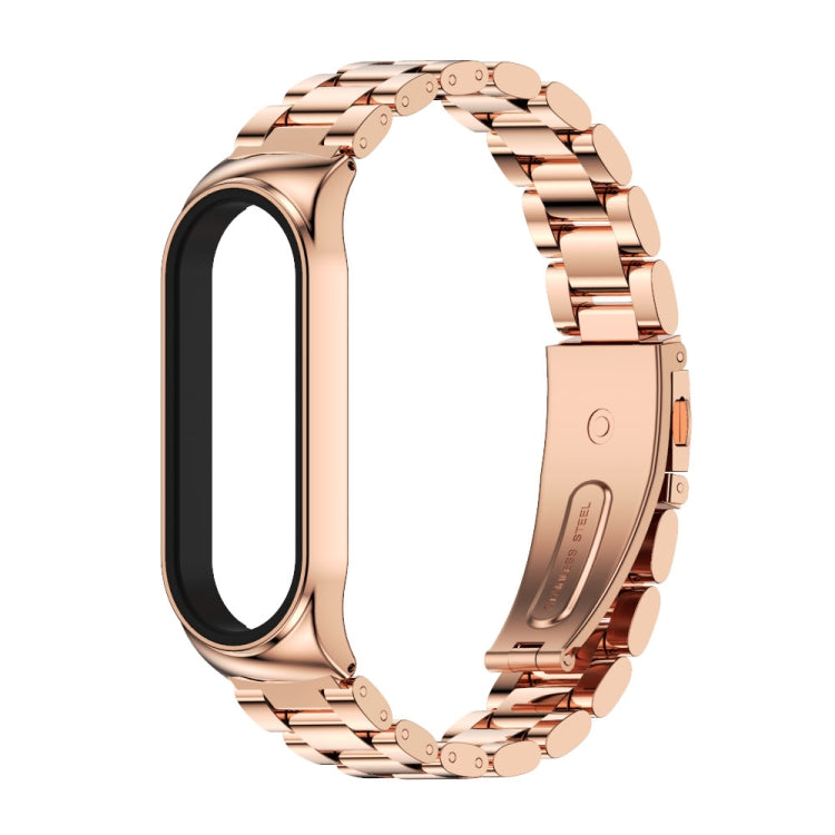 Pour Xiaomi Mi Band 6/5/4/3 CS Métal Trois Perles En Acier Inoxydable Bracelet De Remplacement