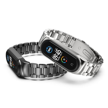 Pour Xiaomi Mi Band 6/5/4/3 CS Métal Trois Perles En Acier Inoxydable Bracelet De Remplacement