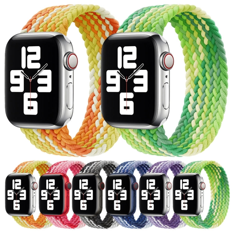 Bracelet de rechange en nylon tissé à boucle unique, taille : M 145 mm pour Apple Watch Series 6 & SE & 5 & 4 40 mm / 3 & 2 & 1 38 mm, M 145mm 40mm / 38 mm