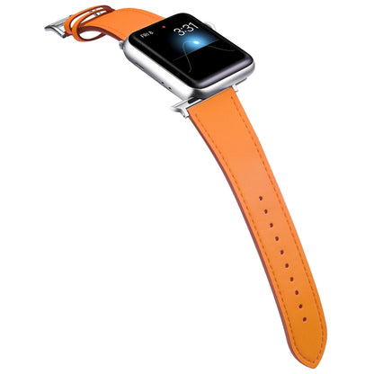 Bracelet de montre en cuir de remplacement à petite taille, For Apple Watch Series 7  41mm / & 6 & SE & 5 & 4 40mm, For Apple Watch Series  7  45mm / & 6 & SE & 5 & 4 44mm