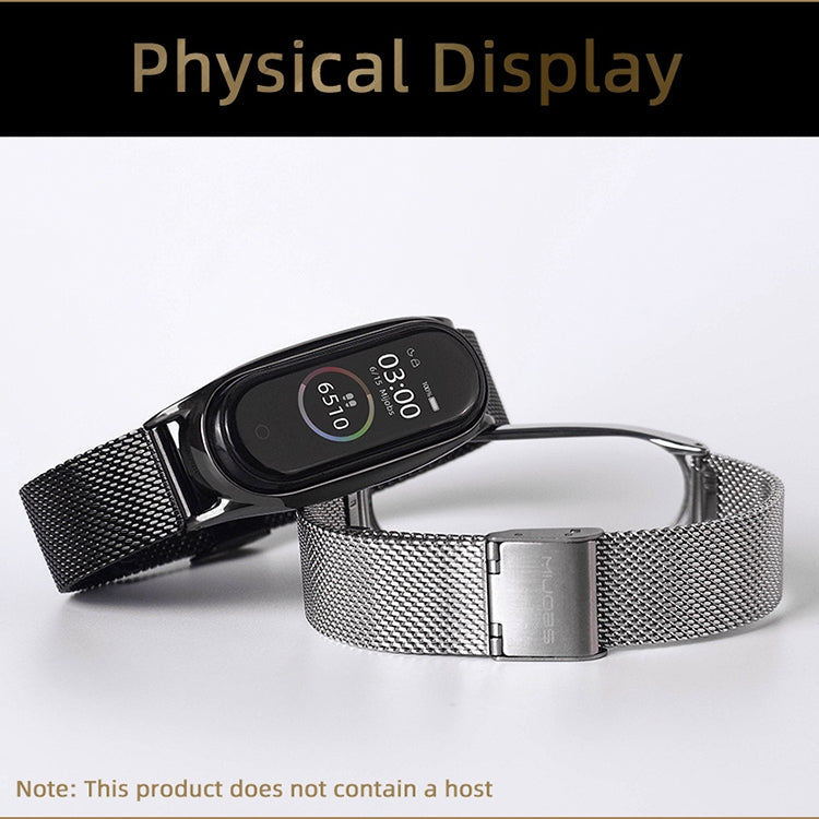 Pour Xiaomi Mi Band 6/5/4/3 Mijobs Milan Buckle Plus Bracelet de remplacement en acier inoxydable