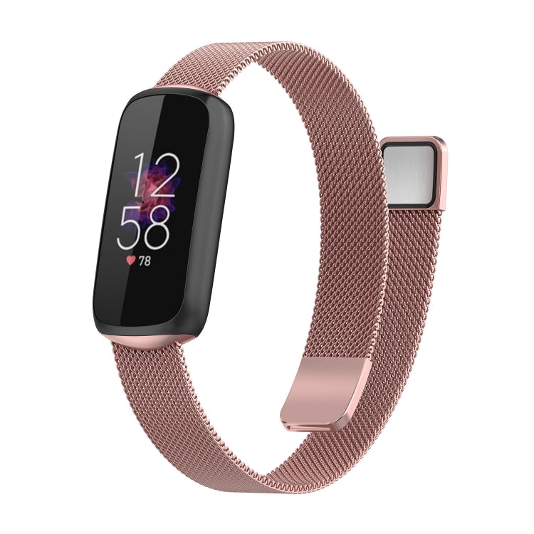 Pour Fitbit Luxe édition spéciale bracelet de remplacement magnétique en métal milanais