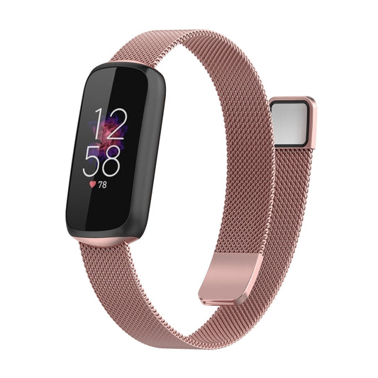 Pour Fitbit Luxe édition spéciale bracelet de remplacement magnétique en métal milanais