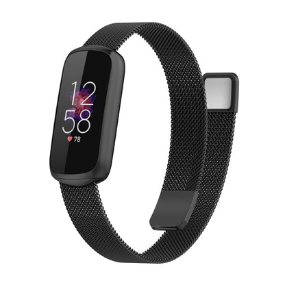 Pour Fitbit Luxe édition spéciale bracelet de remplacement magnétique en métal milanais