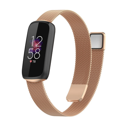 Pour Fitbit Luxe édition spéciale bracelet de remplacement magnétique en métal milanais