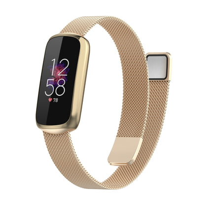 Pour Fitbit Luxe édition spéciale bracelet de remplacement magnétique en métal milanais
