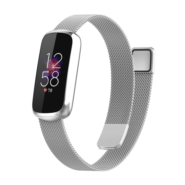 Pour Fitbit Luxe édition spéciale bracelet de remplacement magnétique en métal milanais