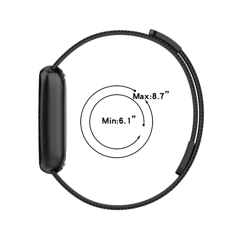 Pour Fitbit Luxe édition spéciale bracelet de remplacement magnétique en métal milanais