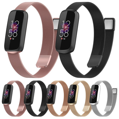 Pour Fitbit Luxe édition spéciale bracelet de remplacement magnétique en métal milanais