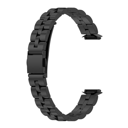 Pour Fitbit Luxe édition spéciale trois perles en acier inoxydable boucle plate bracelet de remplacement bracelet de montre